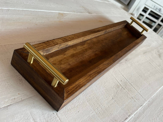 Dark Walnut 2', 3', and 4' Mid-Century Tray - Kitchen Counter, Dining Room Table, and Bathroom