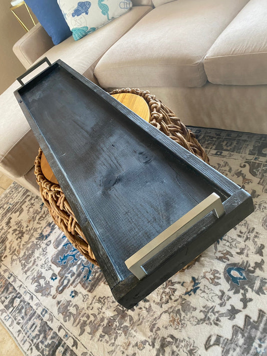 Modern Farmhouse Tray with Square Handles - 5 ft. and 6 ft. Long