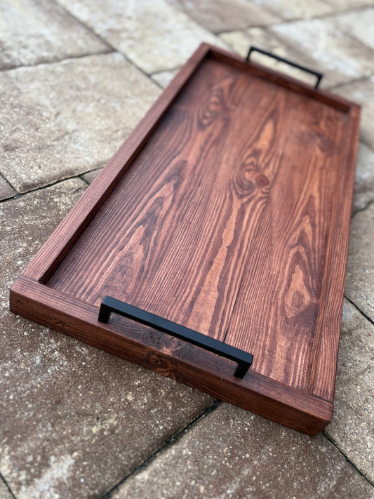 24" x 28" - Rustic Farmhouse Ottoman Tray