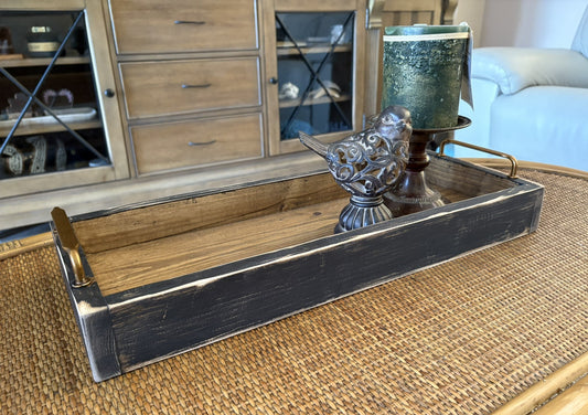 Rustic Primitive Farmhouse Tray - 9" x 18"