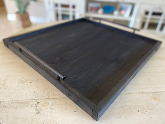 30" x 30" - Rustic Farmhouse Ottoman Tray