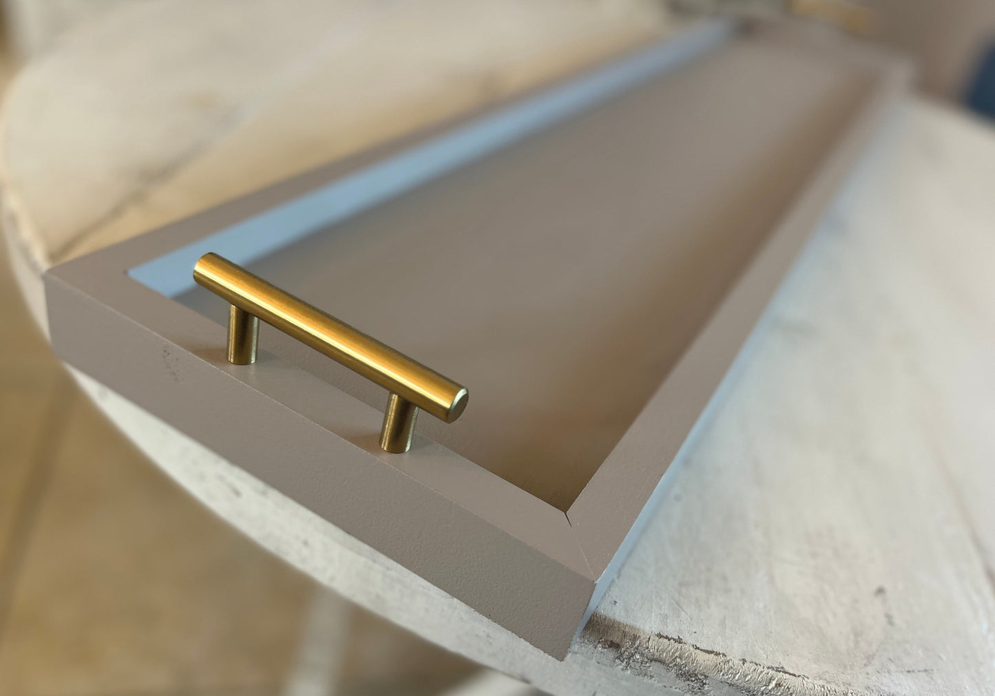 Studio Taupe - Modern Long Tray with Handles