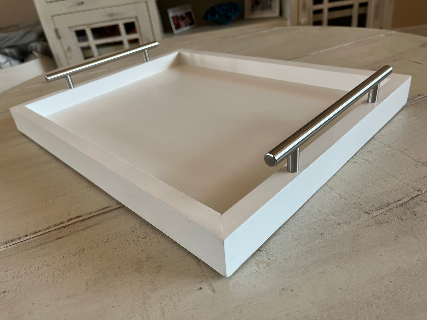 Shoelace Cream - Modern Long Tray with Handles