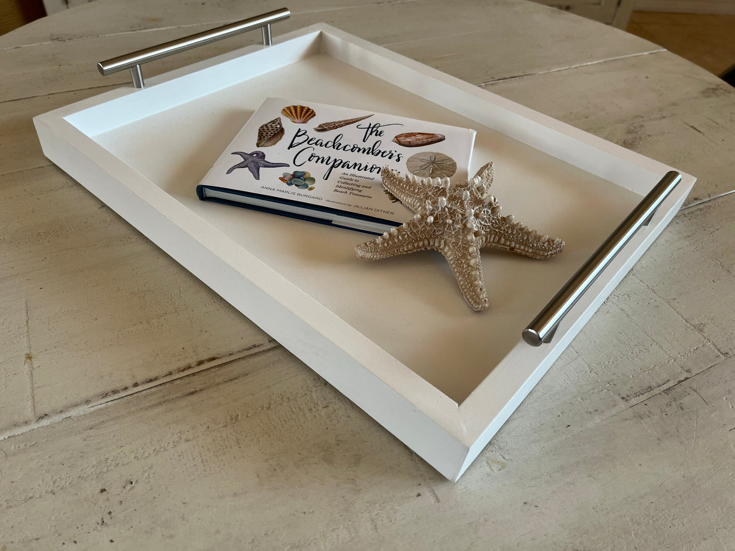 Shoelace Cream - Modern Long Tray with Handles