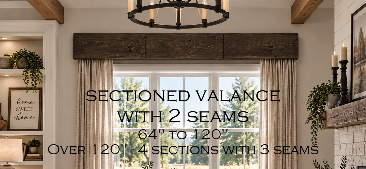 Open Top Design Wood Valance - Classic Black