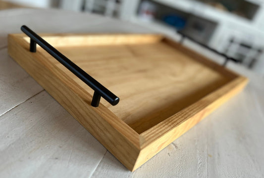 Golden Oak - Mid-Century Long Tray with Handles